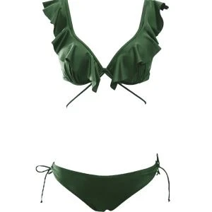 Ruffle Top Bikini Set îmbrăcăminte de plajă din Japonia