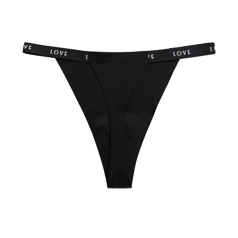 Women's Menstrual Underwear Mid-Rise Leak-Proof 4-Layer Protection Safe Period Thong Panties For Menstruation