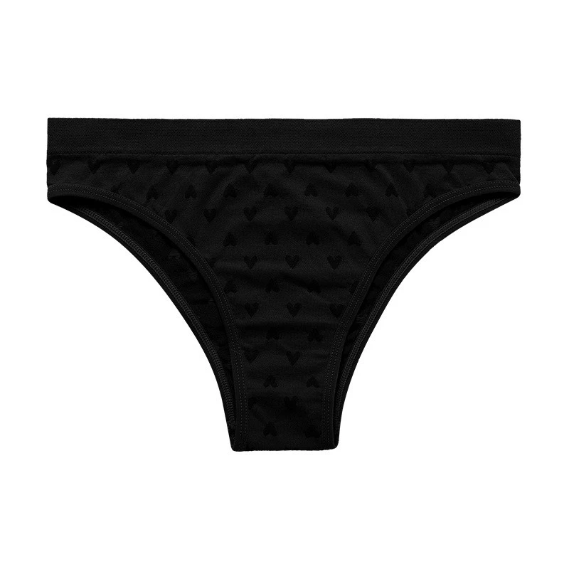 Women's Seamless Heart Print Panties Plus Size Quick Dry Breathable Underwear